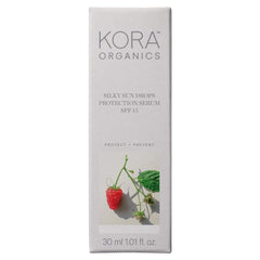 KORA Organics Silky Sun Drops compact bottle ready for daily sun protection.