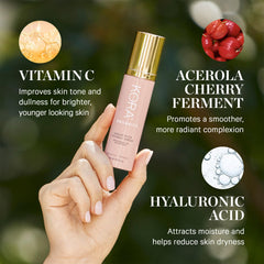 KORA Organics recommended daily routine with sunscreen after serum