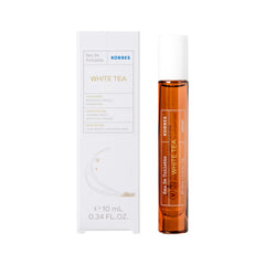 KORRES White Tea top notes deliver a crisp, uplifting opening.