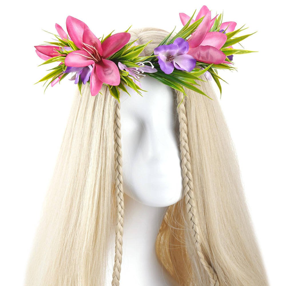 KorViSHOW bright flower crown for summer outfits and stylish occasions.