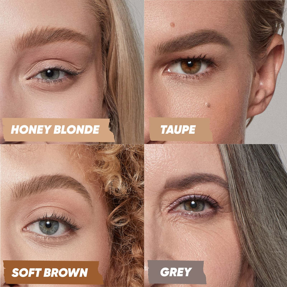 Kosas Air Brow vegan formula with castor oil nourishes brow hairs