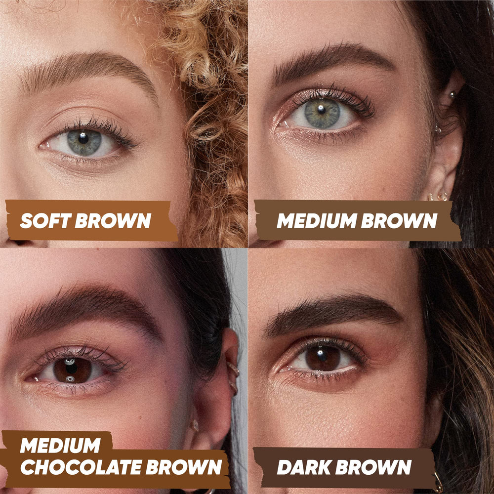 Kosas Air Brow vegan ingredients label highlights clean, fragrance-free formula