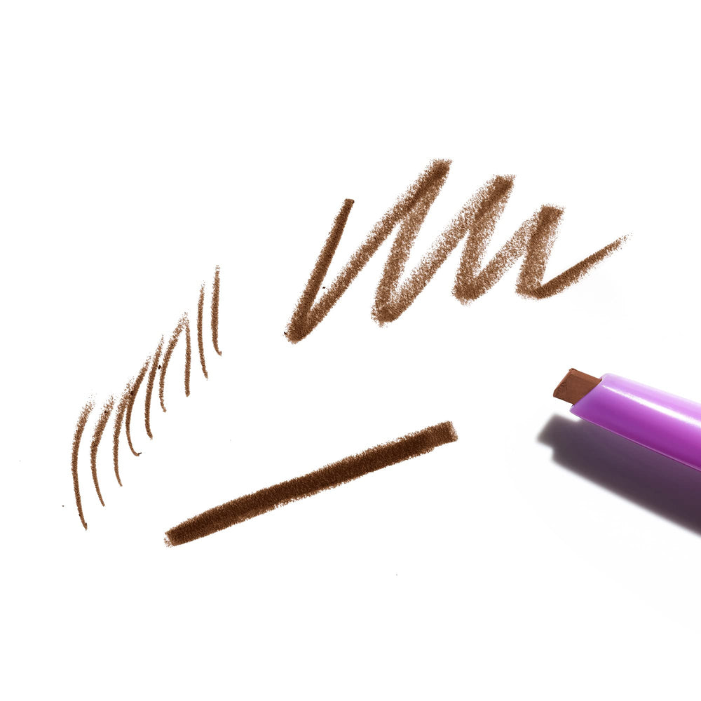 Kosas Brow Pop thin side shapes with precise, feathered hair-like strokes