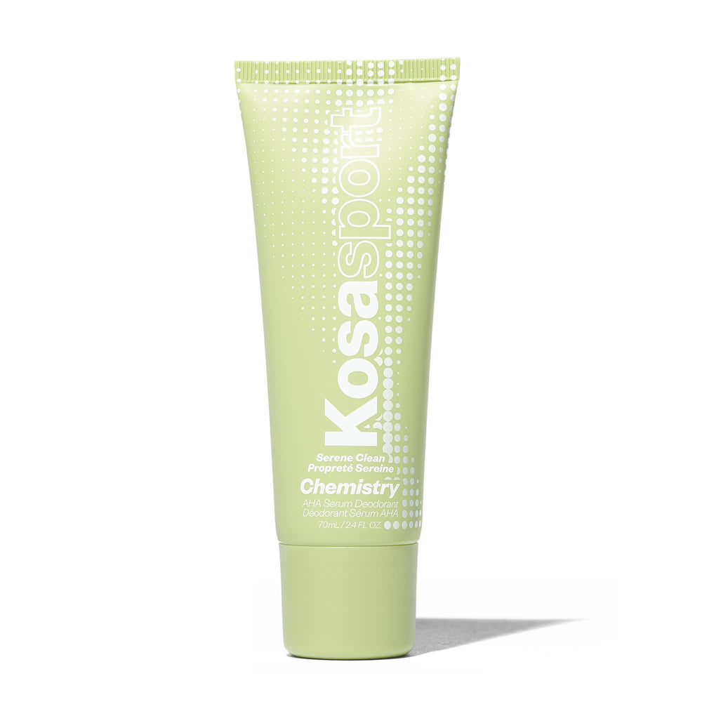 Kosas Chemistry Deodorant aluminum-free packaging close-up for sensitive skin.