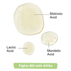 Kosas Chemistry Deodorant ingredient label emphasizing clean skincare benefits.