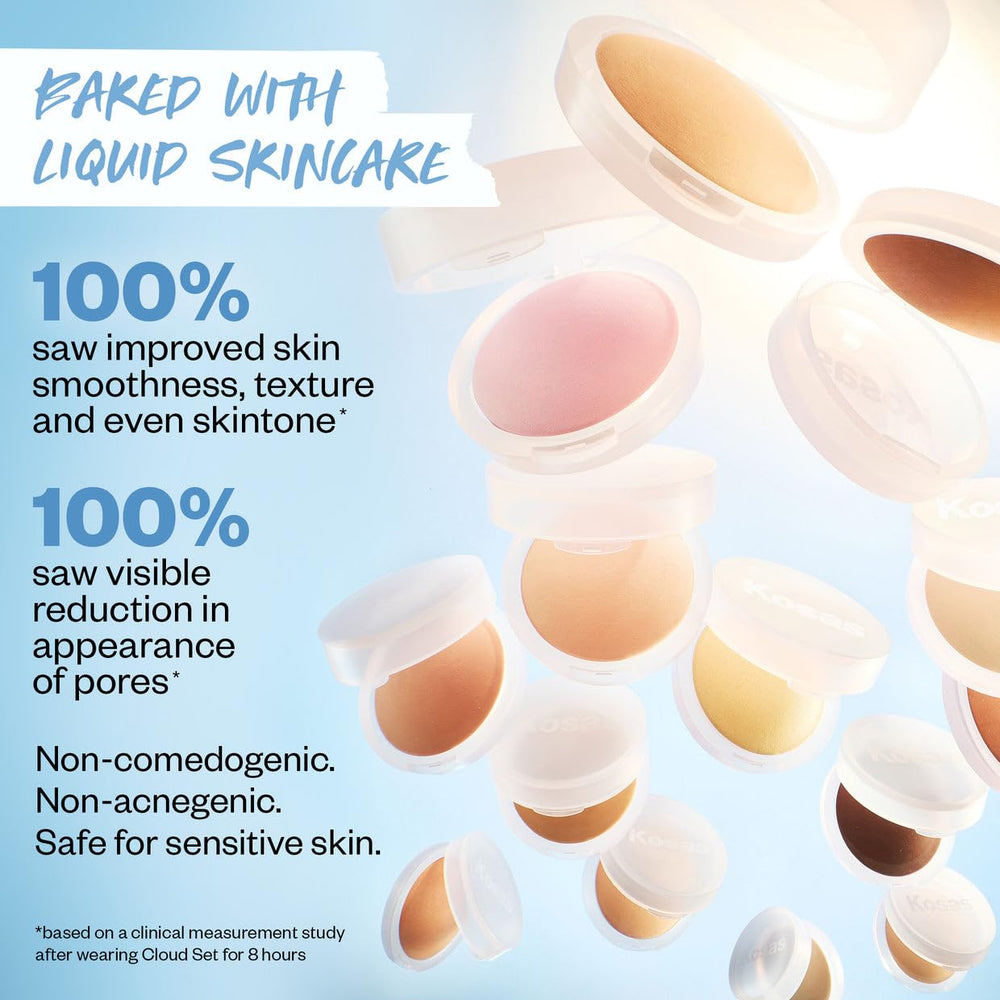 Kosas Cloud Set under-eye brightening effect in routine makeup.