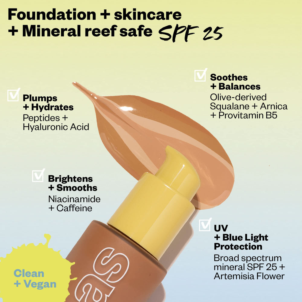 Kosas Revealer brush application shows even, buildable medium coverage