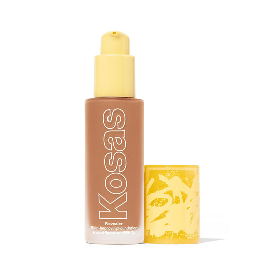 Kosas Revealer bottle with pump for easy, mess-free application.