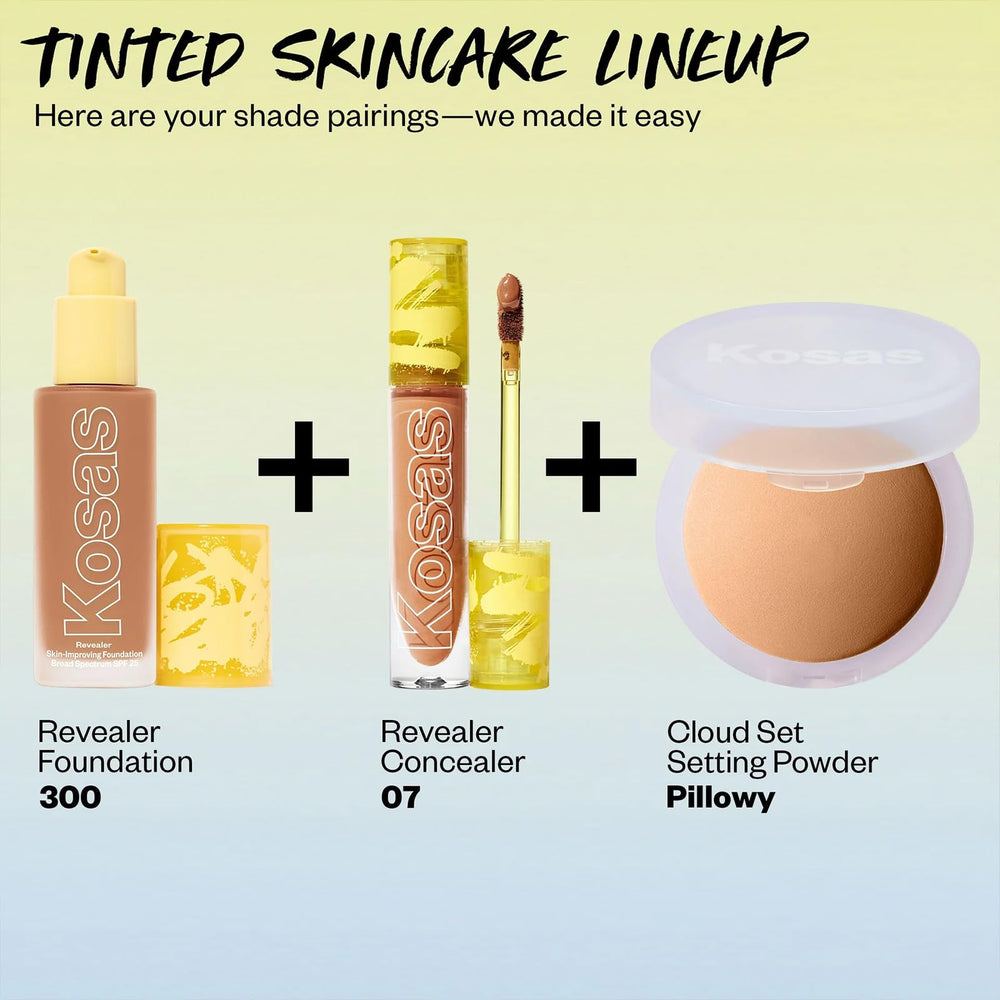 Kosas Revealer clean formula highlights vegan cruelty-free ingredients.