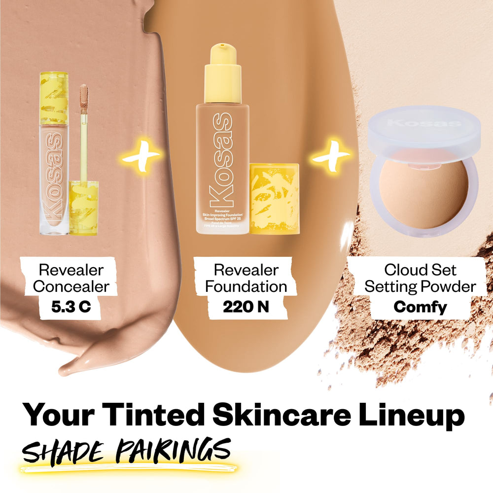 Kosas Revealer Concealer packaging highlights vegan, cruelty-free clean beauty.