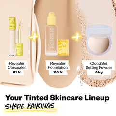 Long-lasting wear without creasing with Kosas Revealer Concealer 01 N.