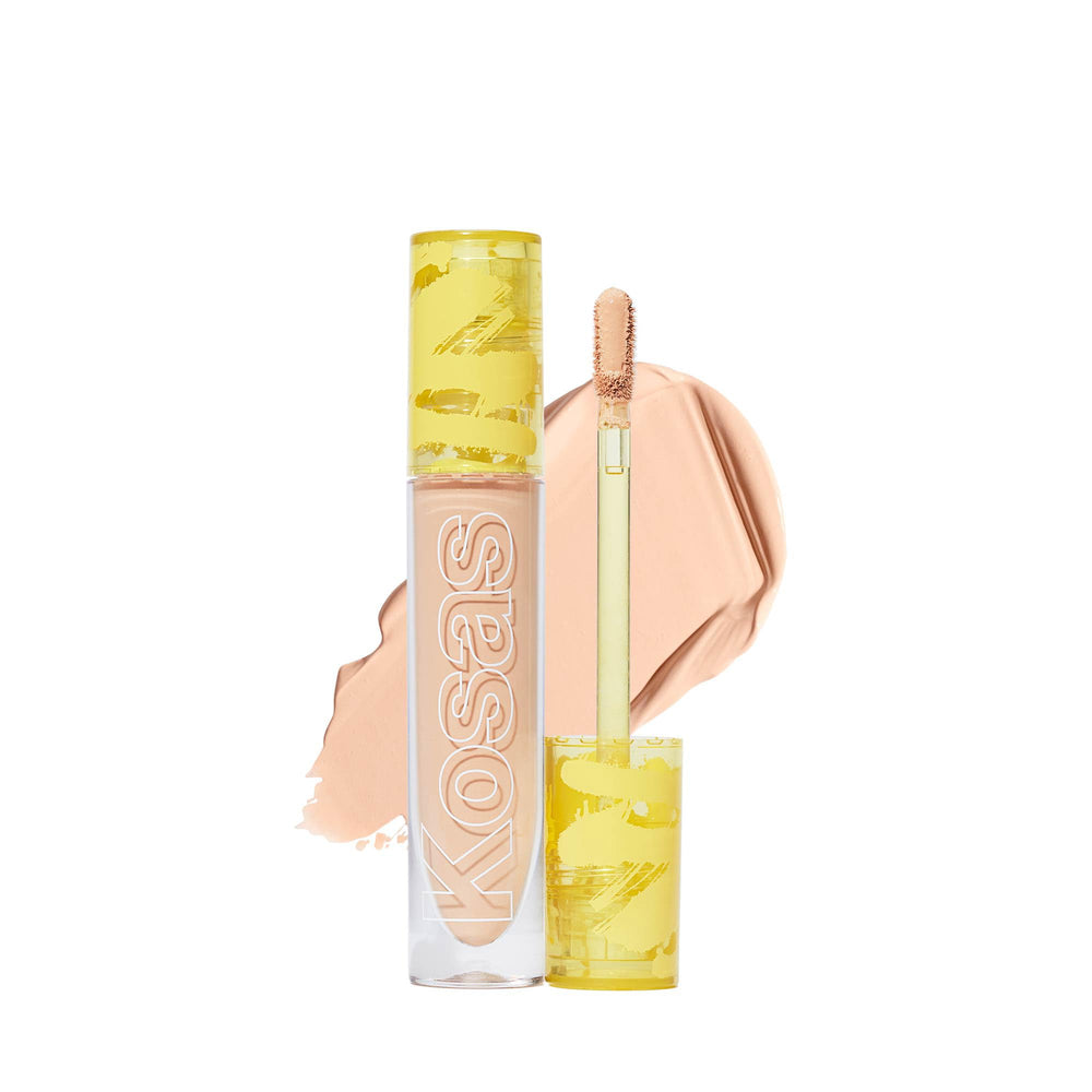 Kosas Revealer concealer tube packaging highlighting a clean vegan formula for easy application.