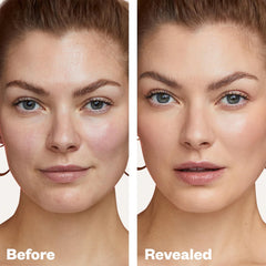 Kosas Revealer texture swatch reveals medium buildable coverage for a natural finish.