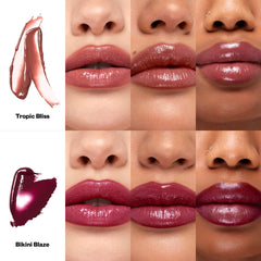 Kosas Wet Stick tube swipe demonstrates instant hydration with sheer color