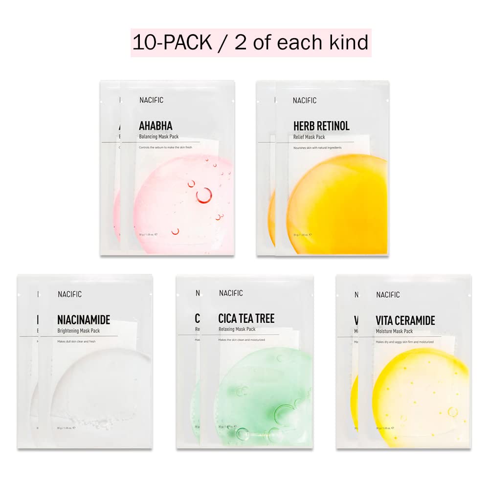 KosBeauty NACIFIC hyaluronic acid mask delivers deep hydration for plump skin.
