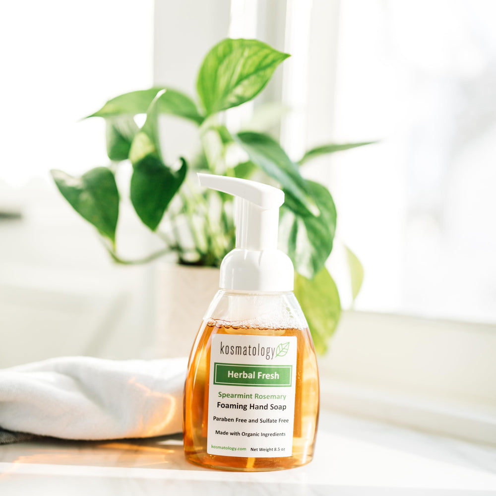 Kosmatology Herbal Fresh foam texture captured during a quick hand wash.