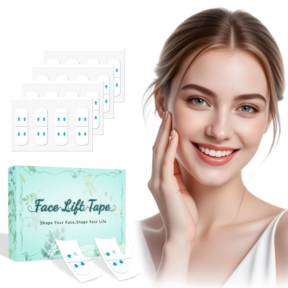 KOSOBO Face Neck Tape Invisible being applied for subtle lift under makeup