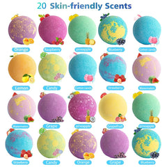 Kottke bubble bath fizzies create color and aroma as they dissolve