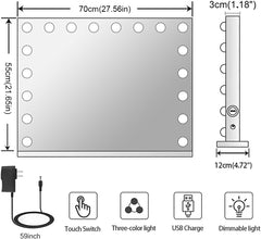 Kottova vanity mirror touch control panel for brightness and mode changes