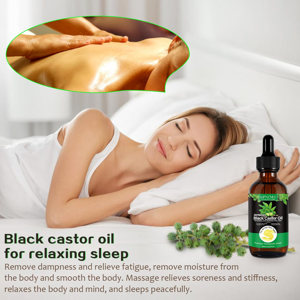 KPNEMA Jamaican Black Castor Oil on skin application hydrates