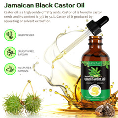 KPNEMA Jamaican Black Castor Oil pour for quick scalp nourishment