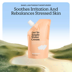 KraveBeauty Oat So Simple Water Cream on skin shows quick absorption for busy mornings
