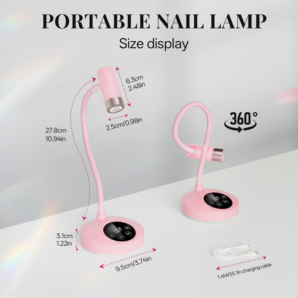 Krofaue 12W UV nail lamp packaging with accessories and cable.