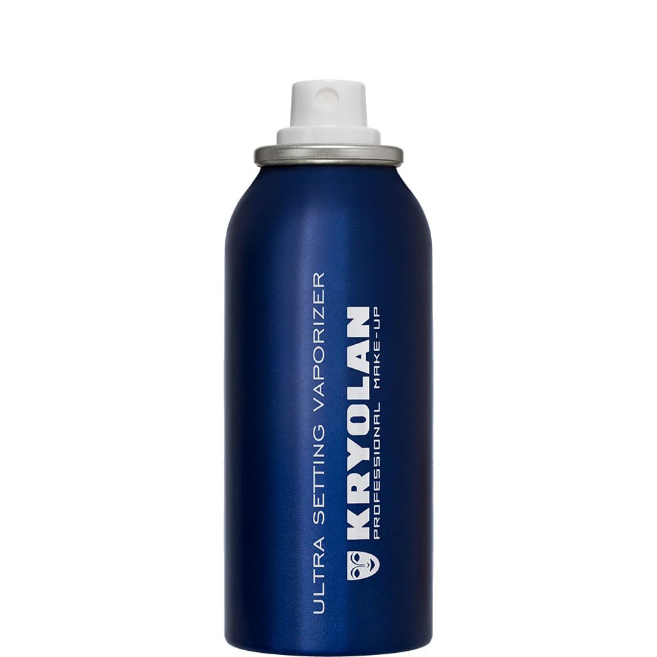 Kryolan Ultra Setting Vaporizer blue spray seals makeup with a light mist