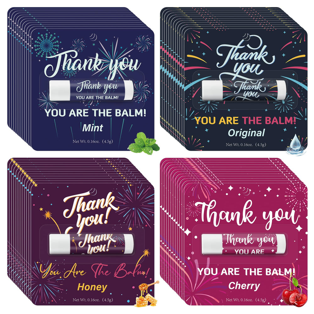 Kuabiz 48-pack lip balm, individually wrapped for easy gifting.
