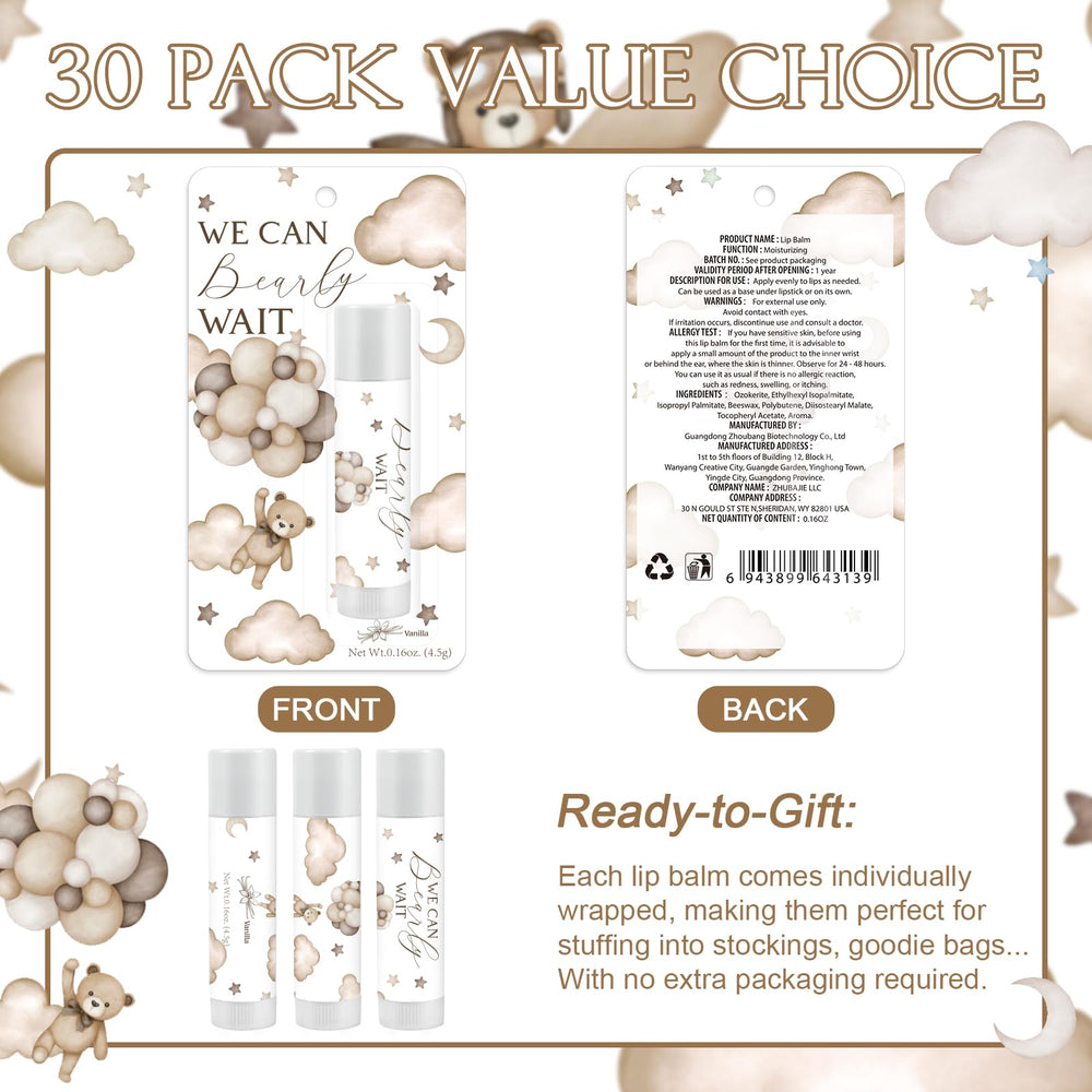 Kuabiz bear design packaging enhances baby shower vibe.