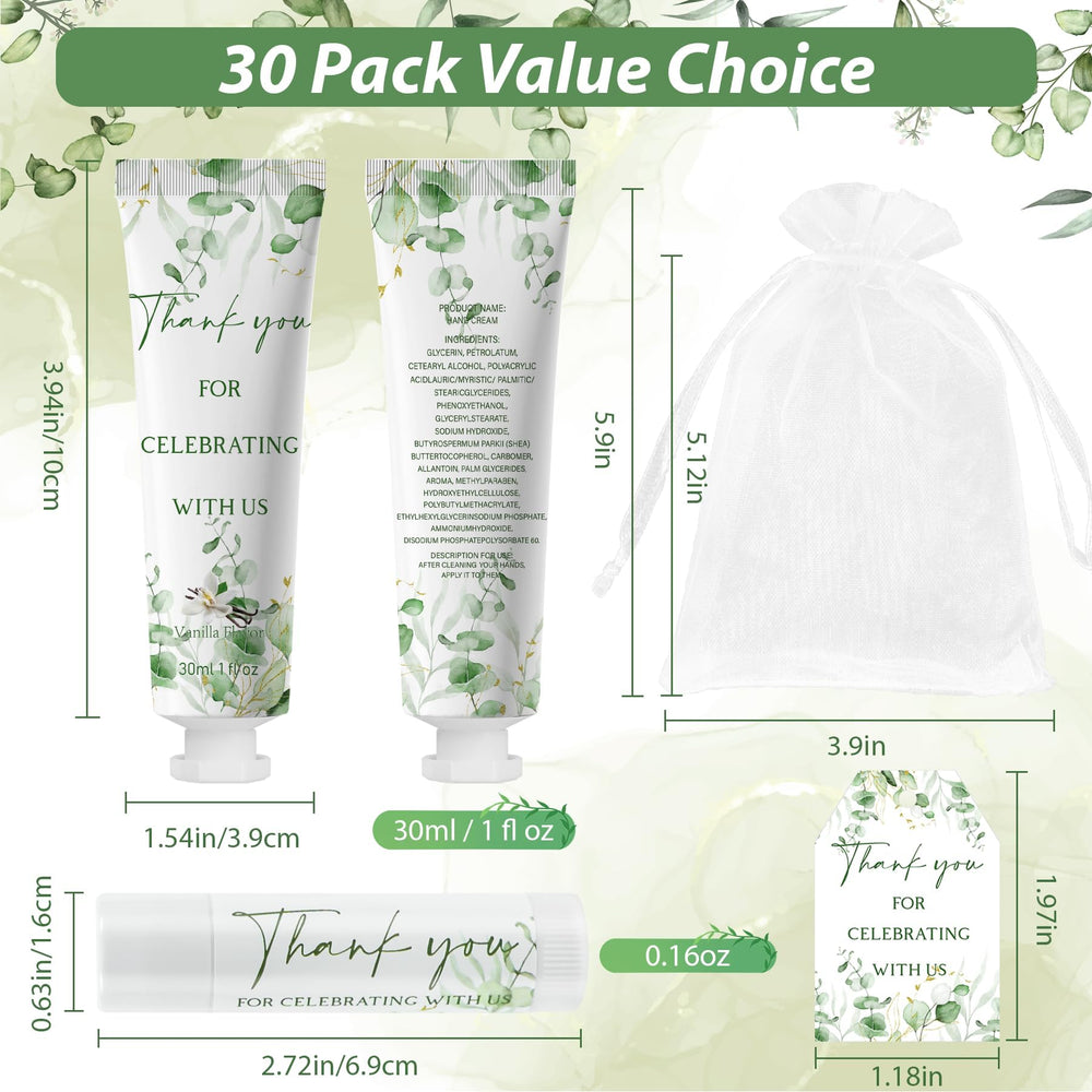 Kuabiz sage green eucalyptus theme packaging close-up for event decor.