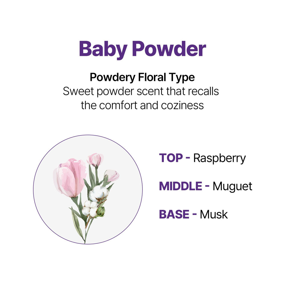 KUNDAL Baby Powder hair texture close-up for soft, manageable results.