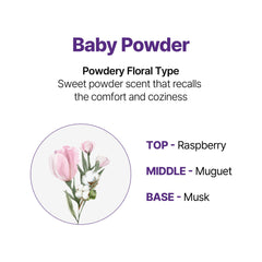 KUNDAL Baby Powder hair texture close-up for soft, manageable results.
