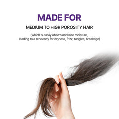 Close-up of KUNDAL label, 16.9 fl oz packaging supports salon-quality routine.