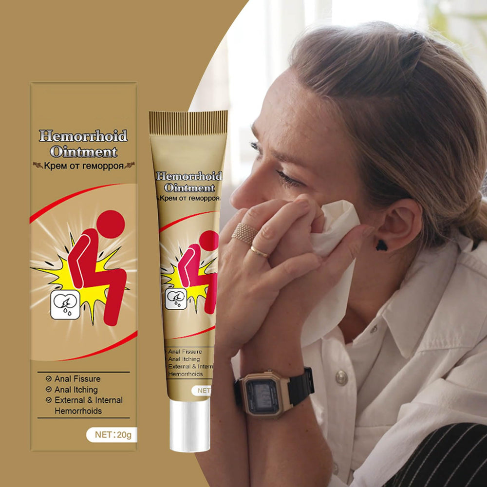 Kunnozz hemorrhoid cream applying action showing gentle relief.