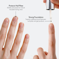 GelFinity base coat on a nail swatch for a clean base.
