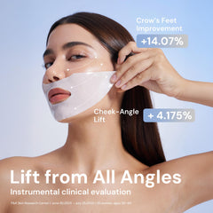 Kurved gel mask application close-up demonstrating cooling, smooth texture.