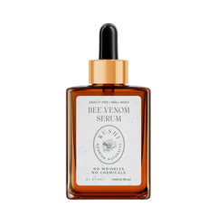 KUSHI Bee Venom Serum bottle close-up highlighting hydrating formula
