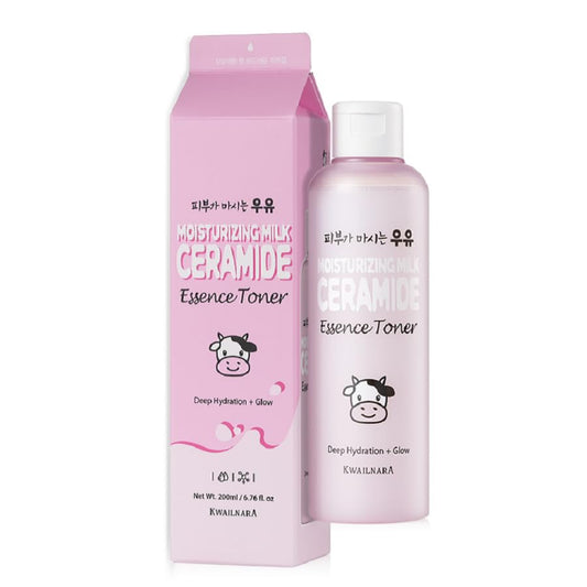 Kwailnara Ceramide Milk Toner bottle demonstrates hydrating, barrier-supporting care