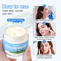 Hands applying balm for nourishing moisture on dry skin