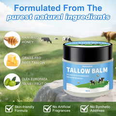 Kweqdsd balm ingredients display featuring raw honey and beeswax
