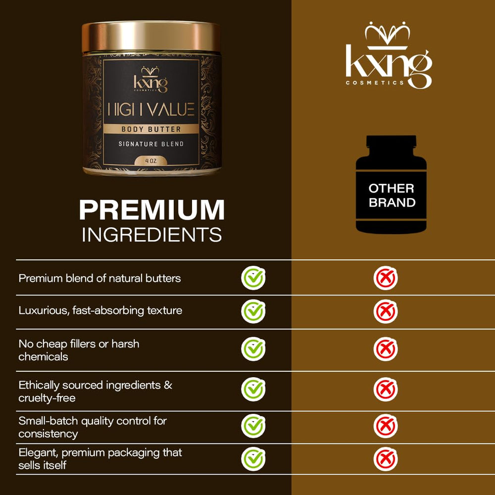Cruelty-free badge on KXNG Cosmetics packaging