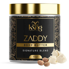 KXNG Cosmetics Organic Shea Body Butter jar for smooth, hydrated skin.