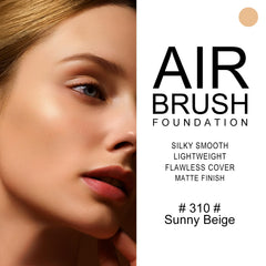 KYDA AirBrush Foundation packaging showcases clean, travel-friendly bottle.