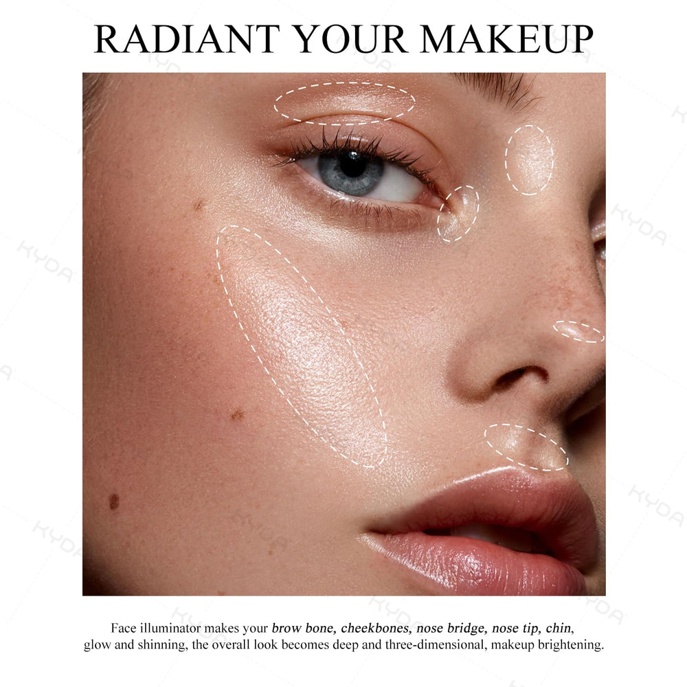 KYDA face glow with subtle shimmer for everyday wear