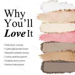 KYDA champagne highlighter swatches demonstrating buildable radiance
