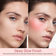 KYDA Liquid Blush Spray creates a dewy finish on the skin