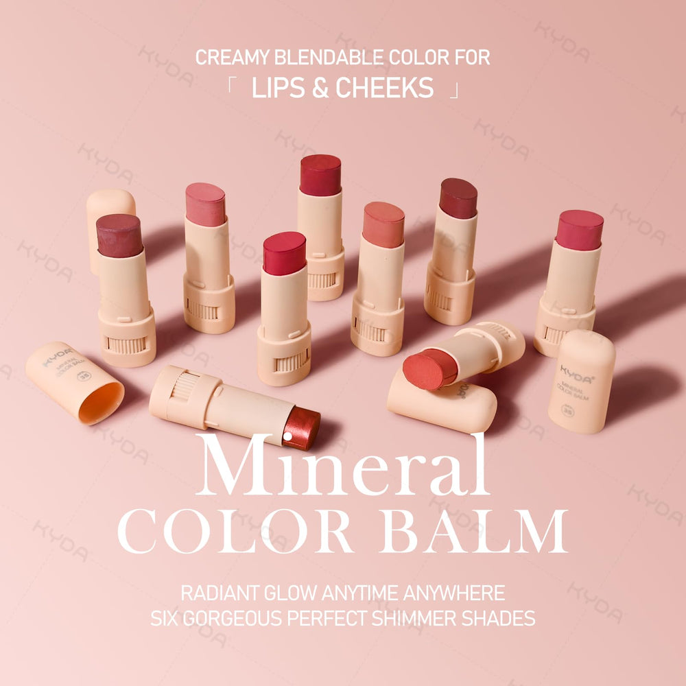 KYDA Mineral Color Balm blend result shows seamless finish on skin.