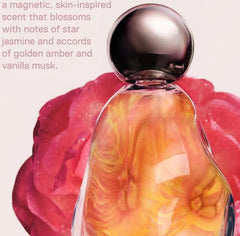 KYLIE Cosmic perfume liquid texture on light reflection showcases depth.