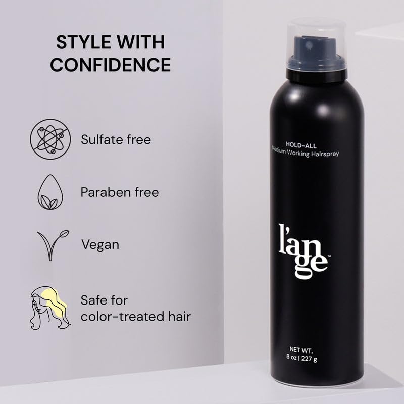L'ANGE HAIR Hold-All in use captures humidity-friendly hold for damp weather.